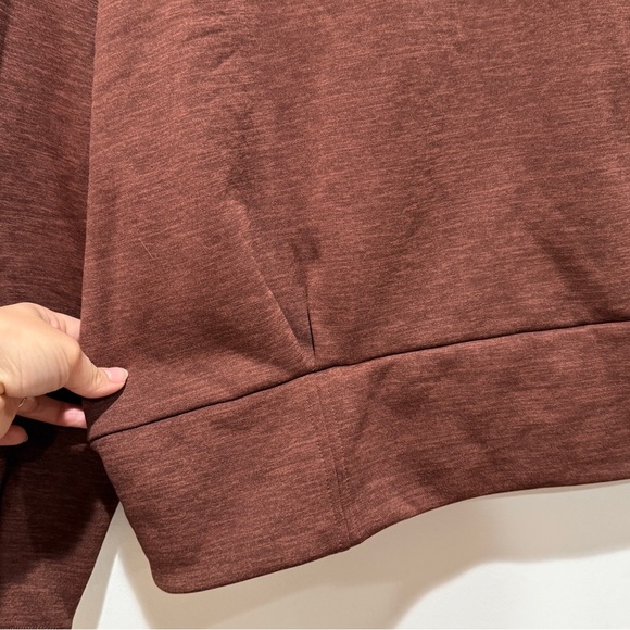 New Athleta Altitude Polartec Half Zip Sweatshirt Womens XL Mahogany Brown Fall - Picture 6 of 14